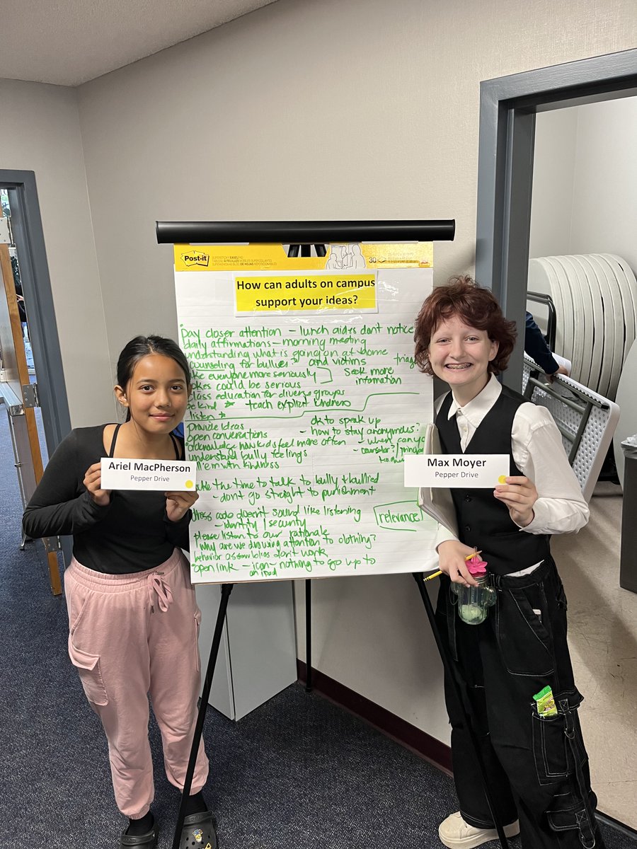 SSDPepperDrive's tweet photo. We were so proud to have two of our 8th graders, Ariel MacPherson and Max Moyer, represent Pepper Drive at this week's School Board Student Forum! Thank you Max and Ariel for representing the voices of Pepper Drive students. #santeesd https://t.co/woE2Wnn03e