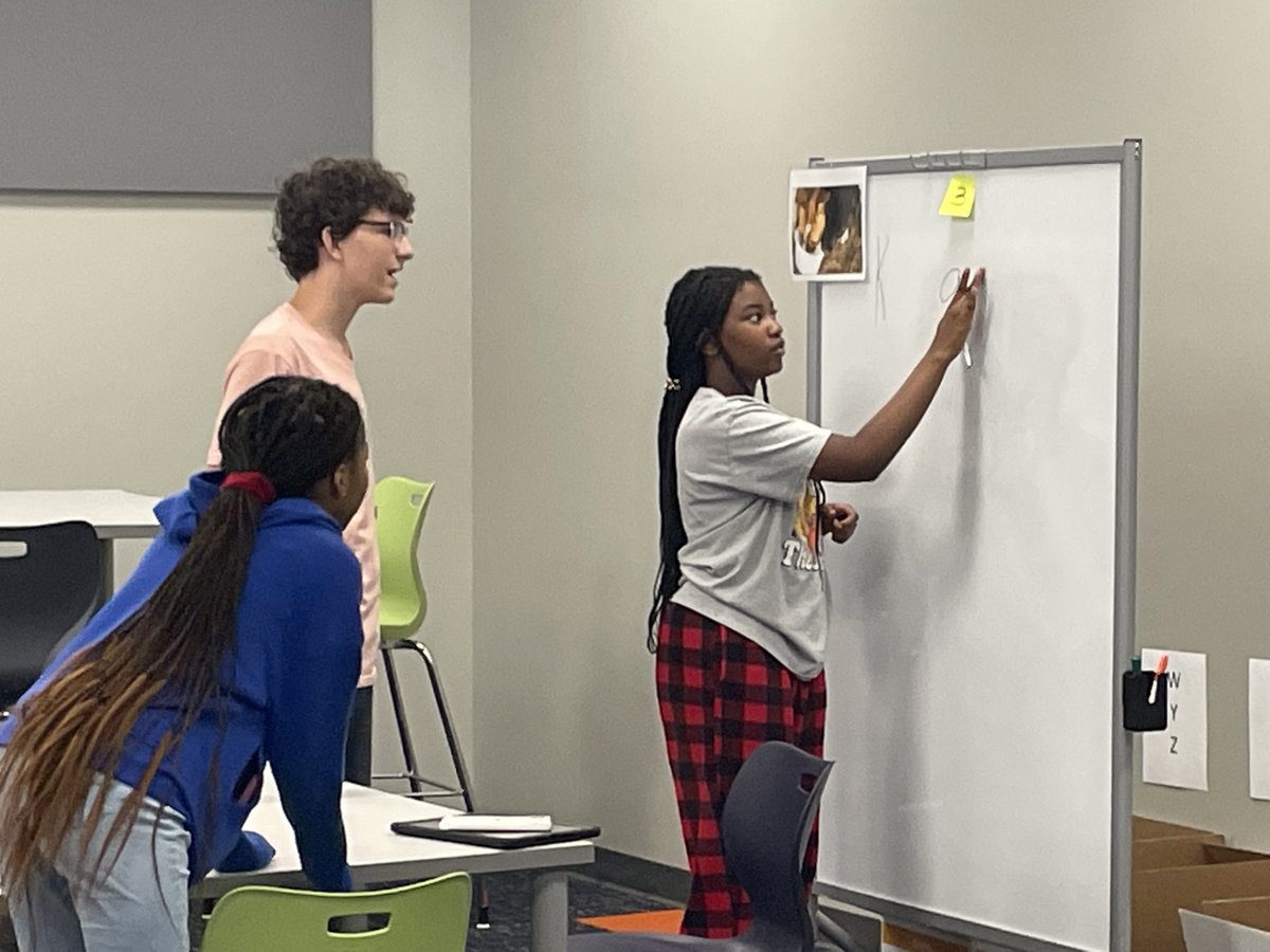 CPS_math's tweet image. Look at these middle schoolers doing math at our first ever Summer Math Academy!