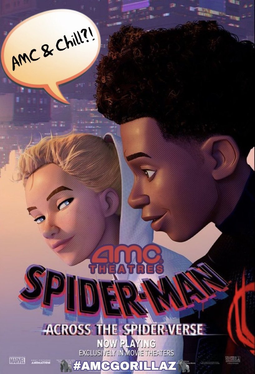 @S_O_J_K_A @DiscussingFilm Looking for the perfect Date Night? #AMC and Chill‼️🍿 #SpiderVerse #AMCGORILLAZ @SpiderVerse