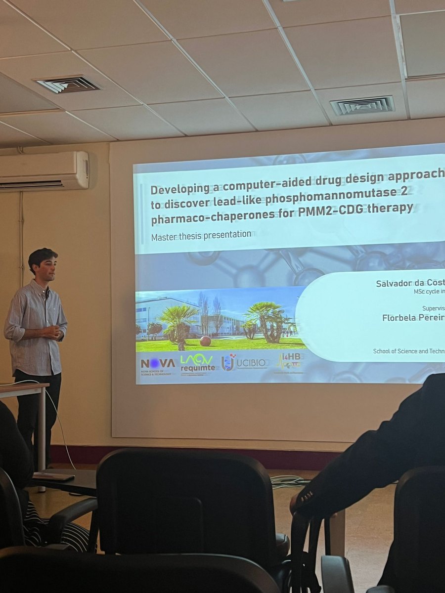 Last week, Salvador Magrinho completed his Master's thesis in Biochemistry! Supervised by Florbela Pereira &amp; co-supervised by our PI, Salvador's research focused on a Computer Aided Drug Design approach for CDG Therapy. Proud of his achievement &amp; excited for his future work.