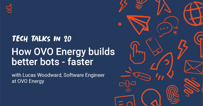 Genesys's tweet photo. Customer service bots are essential as consumer use of chatbots continue to rise, but satisfaction is declining. @OVOEnergy software engineer Lucas Woodward joins Genesys experts to dive into how to use automation to build better #bots, faster.