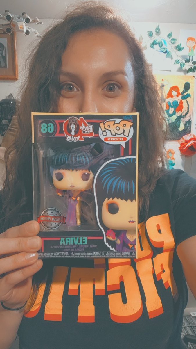 CorkyisQ's tweet photo. My oldest son convinced me that I deserve Elvira on my shelf 🖤🖤🖤 https://t.co/nRboPboboF
