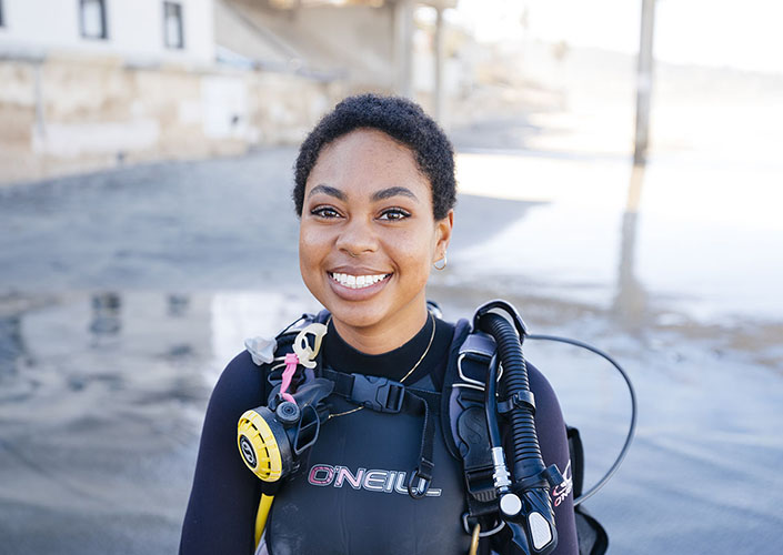 Scripps Institution of Oceanography (@scripps_ocean) on Twitter photo Toni Sleugh (<a href="/SleughOfScience/">Toni Sleugh, M.S. (she/her)</a>), a PhD student in marine biology, applied to create a more inclusive environment for students who may feel the same intimidation she felt. She is excited that the program builds a community of divers of color with different experience levels. Toni Sleugh (<a href="/SleughOfScience/">Toni Sleugh, M.S. (she/her)</a>), a PhD student in marine biology, applied to create a more inclusive environment for students who may feel the same intimidation she felt. She is excited that the program builds a community of divers of color with different experience levels.