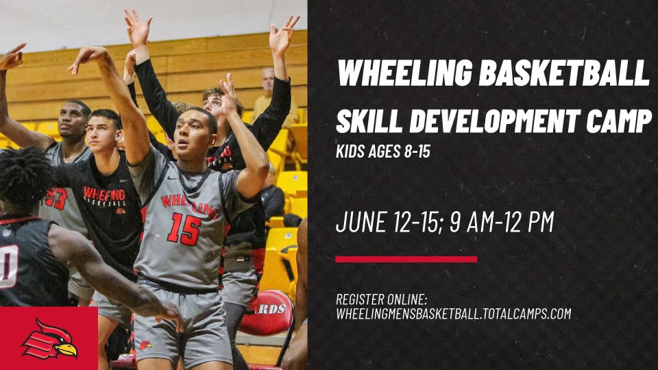 Camp tips off Monday morning. There is still time to sign up! Online registration will be live through the weekend and we will accept walk-up registration Monday starting at 8:30 AM in the McDonough Center lobby. Looking forward to a great week of hoops!

#TheWheelingWay