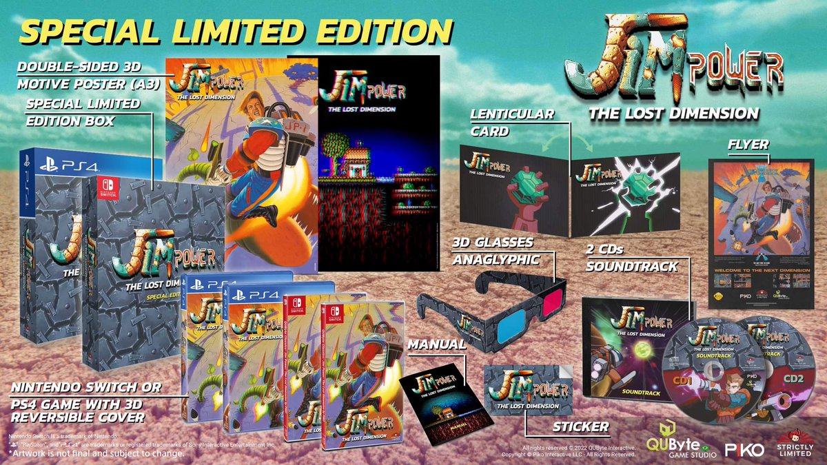 RealStrictlyLTD's tweet image. [INSERT 80s TRAILER VOICE]

In a world of pure evil, one man stands tall against the diabolical plans of Vapraks. He's got the Power! 💪

Experience #JimPower: The Lost Dimension on the #PlayStation4, #NintendoSwitch, #NES or #SNES.

AVAILABLE AT ⤵️
strictlylimitedgames.com/collections/ji…