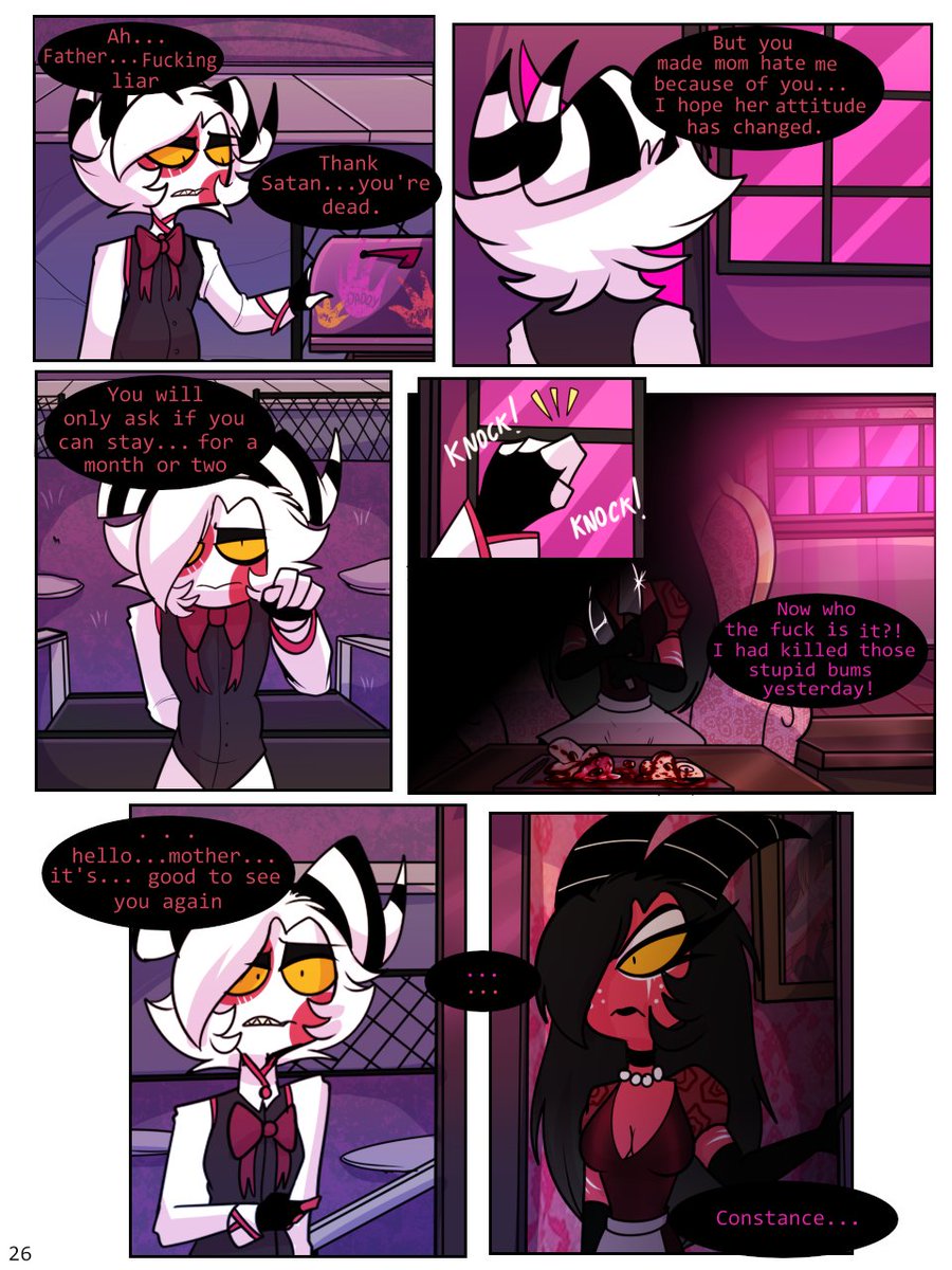 Page 26! 
The White Sin Chapter 2: Homecoming.
#HelluvaBoss #HelluvaBossAU #HelluvabossFanart #HelluvaBossOC