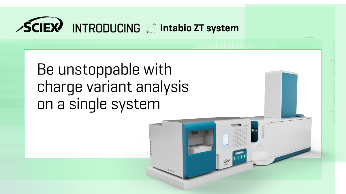 LabManager's tweet photo. Are you ready to revolutionize biopharmaceutical development?
Meet the Intabio ZT system, with separation, UV detection and MS identification when coupled with the power of the ZenoTOF 7600 system.
https://t.co/1AoaLd855G @Intabio
#IntabioZT #SCIEXforScience #SCIEX #Sponsor https://t.co/vH21H639xr
