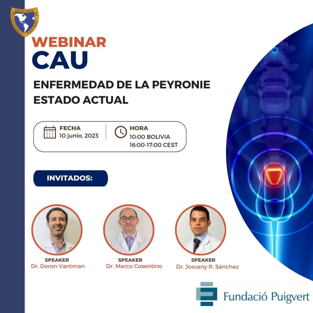 CAU_URO's tweet photo. MAÑANA SÁBADO NO SE PIERDAN EL WEBINAR  DE ANDROLOGÍA - “ENFERMEDAD DE LA PEYRONIE” (ESTADO ACTUAL)
Fecha: Sábado 10 junio 2023 (16:00-17:00 CEST Central European Summer Time)
Regístrate👉🏽 https://t.co/CbPa22wc41 https://t.co/G4jkHrrx2W