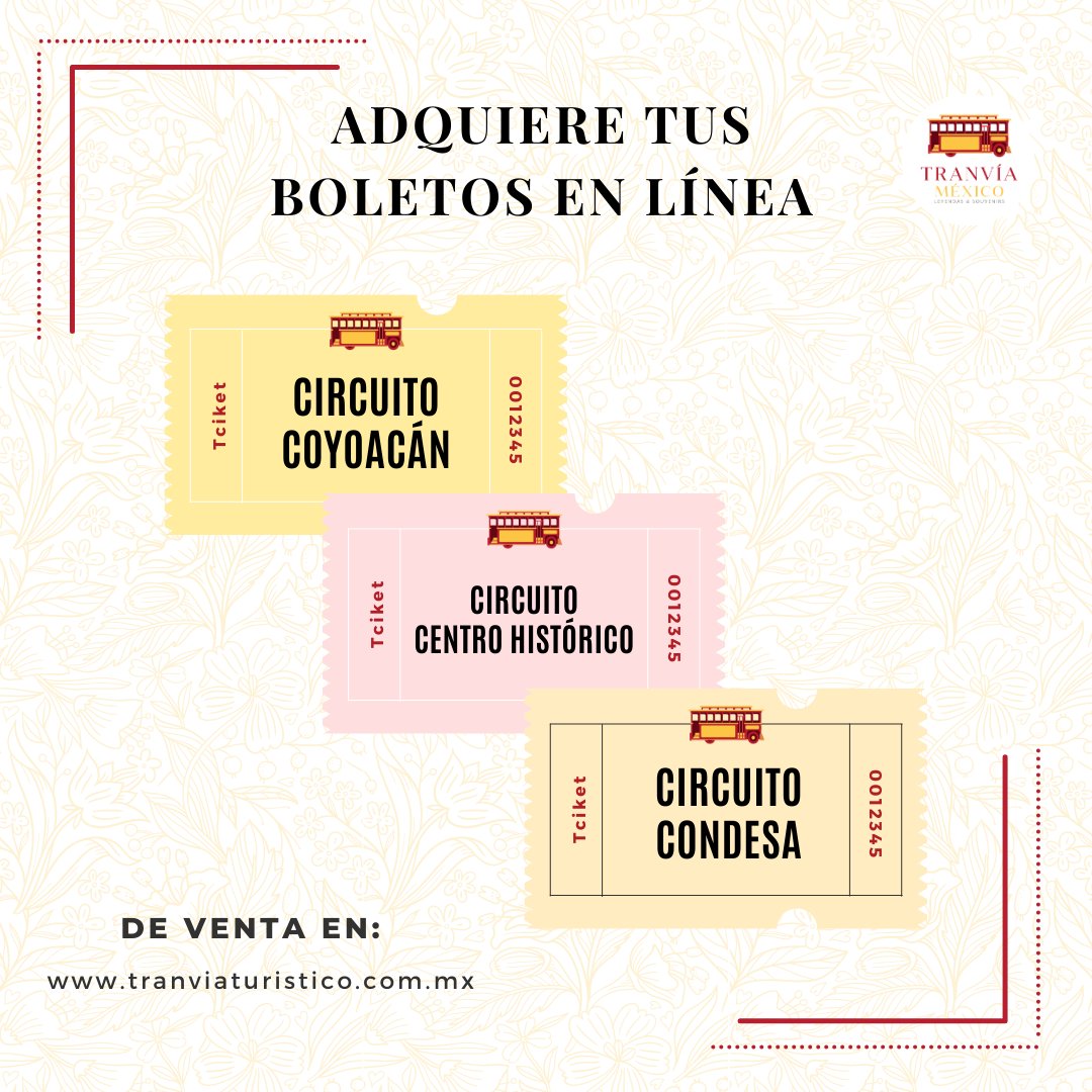 🚎 Recuerda que ya puedes adquirir tus boletos para abordar el Tranvía entre semana, a través de nuestro sitio web⬇️: tranviaturistico.com.mx 

¡Reserva tus lugares! 

*Consulta los horarios y días disponibles en el sitio