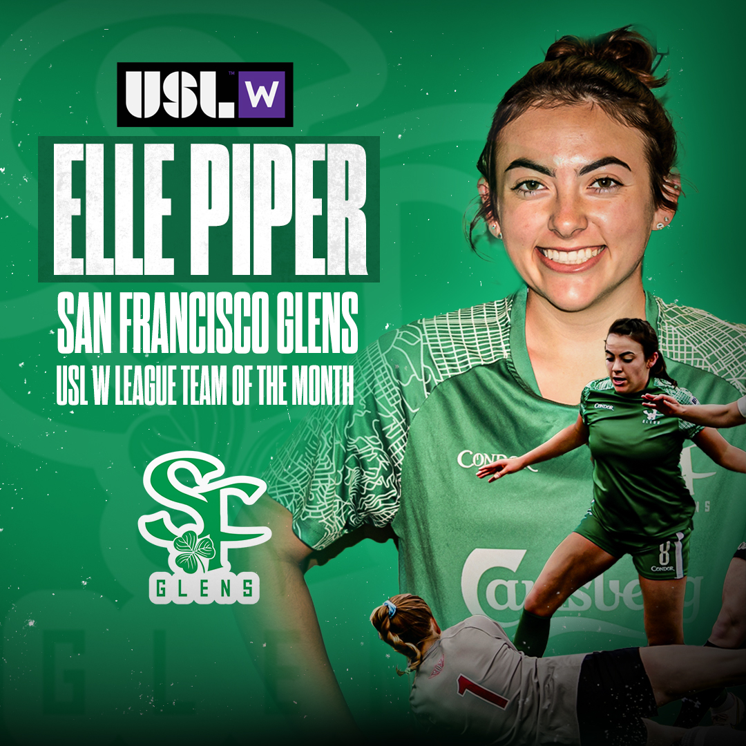 SFGlensSC's tweet photo. Trying to get by Glens and @dukewsoc defender @ellespiper is like trying to stop the 🌞 from coming up in the morning: It’s just not happening.

Congrats for being named to the @uslwleague Team of the Month for May! 

#UpTheGlens | #ForTheW https://t.co/zHfwK73vnd