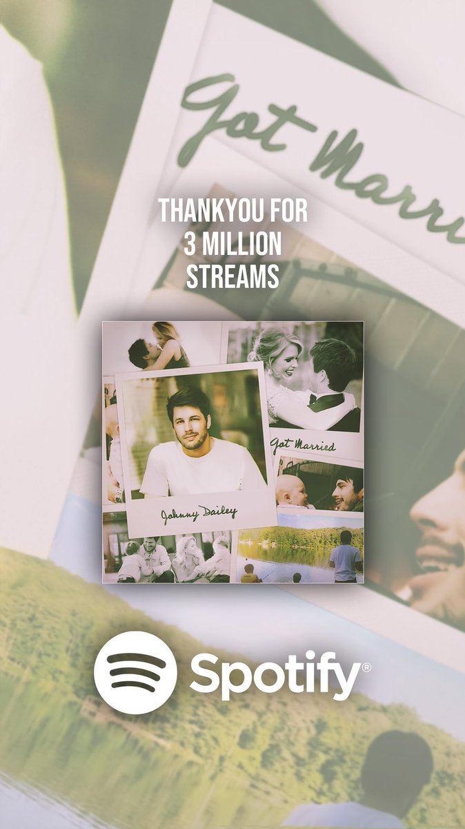 Wow! “Got Married” hit 3 millions streams this week on <a href="/Spotify/">Spotify</a> . It has been amazing to see all the love and support for this song! Thank y’all so much!