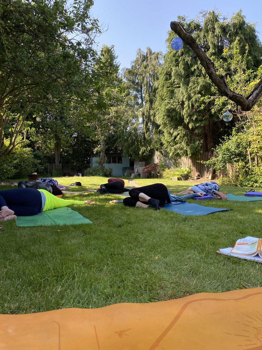 Teaching yoga in the sunshine 💜