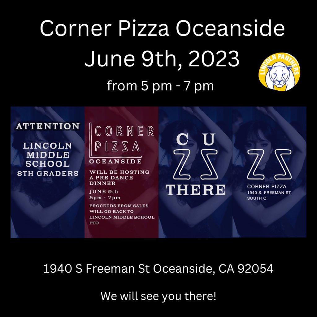 Come support Lincoln Middle school tonight from 5pm-7pm.