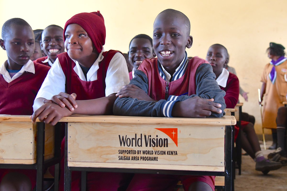 WorldVisionKE's tweet photo. We are thankful for donations and support from Kenyans, corporate partners, and @NakuruCountyGov which have brought immense joy and hope to the children of Chepseon Primary School in Salgaa. #TransformSalgaa https://t.co/bAuo4SPrGV