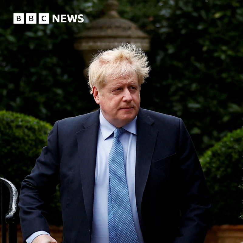 BBCNews's tweet photo. Former PM Boris Johnson is standing down as an MP with immediate effect 

Read his resignation statement in full ⬇