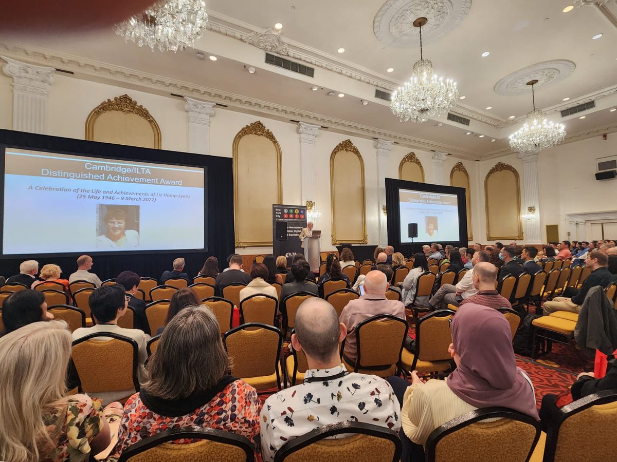 Touching stories about an impactful language tester. Cambridge/ILTA Distinguished Achievement Award
A Celebration of the Life and Achievements of Liz Hamp-Lyons.  #LTRC2023 #ILTAonline
