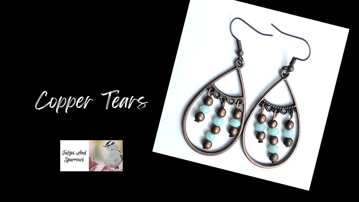 #cowgirljewelry #cowgirlearrings #teardropearrings #copperjewelry #copperearrings #beadedteardrops #southwestjewelry #southwestearrings #funjewelry #cowgirlstyle tulipsandsparrows.etsy.com