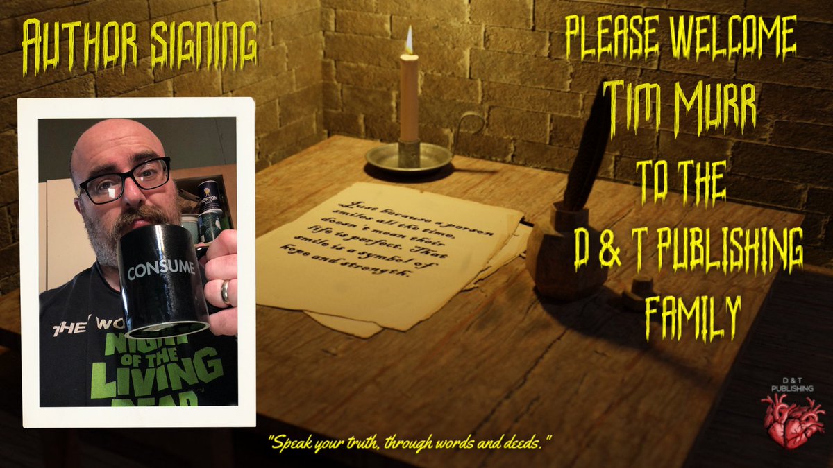 This fine young gentleman wanted to come along for the ride!

Welcome Tim Murr to the D&amp;T family! We will be publishing his book, Dead Kids Don’t Ride Bikes. Goosebumps meets Elm Street 😏

Welcome to the D&amp;T family, Tim!