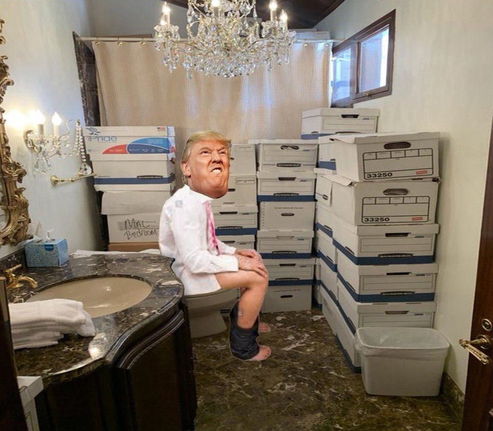 Trump kept documents in his bathroom.

#38Counts #JackSmith #TrumpIndictment #TrumpIndicted #Trump #TrumpForPrison