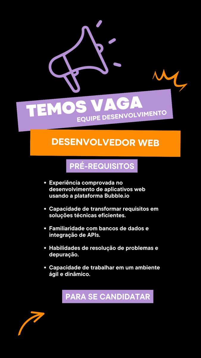 RifaiGabriel's tweet photo. Vaga: Desenvolvedor Bubble

Estou em busca de um(a) Desenvolvedor(a) Bubble talentoso(a) e apaixonado(a) para se juntar à nossa equipe de tecnologia.

Cadastre-se 👇
https://t.co/f1gsmiuK4p

#desenvolvedorbubble
#bubble
#desenvolvedores 
#oportunidade https://t.co/Bt0IHOgLXs