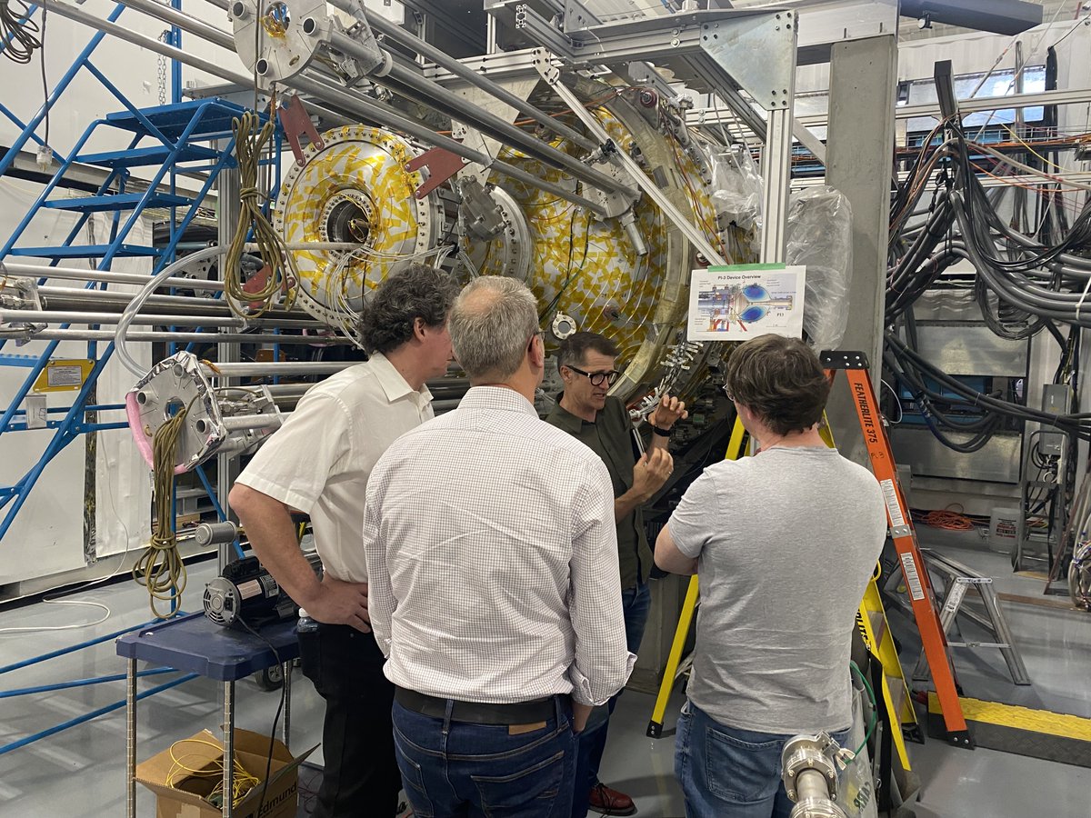 GeneralFusion's tweet photo. We recently had the pleasure of hosting a group of utilities companies from France, Germany, Japan, Norway, and the UK to delve into the potential impact of fusion energy on global power networks in the future.
Thanks for visiting our #RichmondBC lab!
#IECSmartTech https://t.co/VirWx8E711