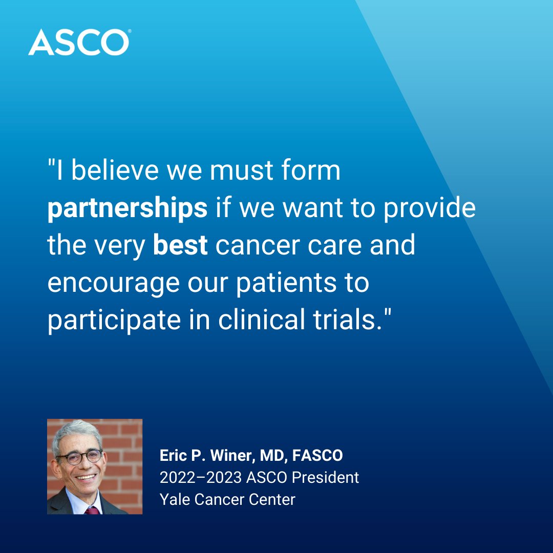 At #ASCO23, 2022-2023 ASCO president @DrEricWiner shared 5 lessons for the physician-patient relationship in a highly personal talk based on his lived experience as a patient and a #cancercare provider.

Read the excerpt in #ASCOconnection: fal.cn/3yYyq #OncTwitter