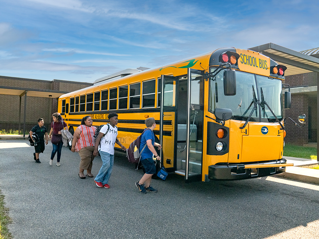 Today, nearly 500,000 school buses carry millions of children to and from school every single day. #BlueBird's #electricschoolbuses produce #zeroemissions, ensuring a cleaner and healthier #environment for our children and our planet.

Learn more: zurl.co/rKjw