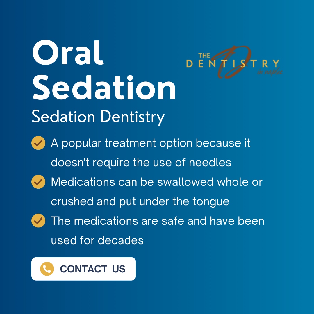 Oral Sedation is popular among our patients because it doesn't require the use of needles.  

If you struggle with dental anxiety, this may be just the solution for you! 

#SedationDentistry #dentistryinnaples #naplesFL #swfl #bonitasprings #fortmyers #marcoisland #naplesbeach