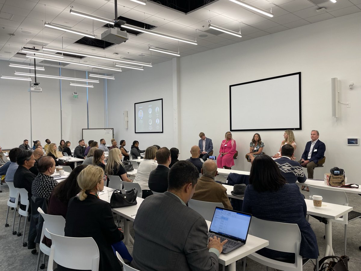 LAEDC's tweet image. As a part of #TechWeek2023, LAEDC&apos;s Future of Tech centered on the power of technology in driving innovation and building an equitable economy.

The Future Forum series is sponsored by @DominguezHills with special sponsorship from @Microsoft to commemorate #TechWeek2023.