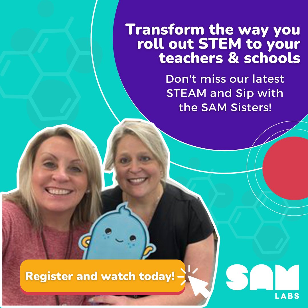 Don't miss out! Tune into this on-demand webinar and learn strategies from experts on how they # rolled out district-wide #STEM - inspiring the next generation of learners! Register now: samlabs.com/us/2023-steam-…

#STEAM #Coding #CodingForKids #STEMForKids #CSForAll #Makers
