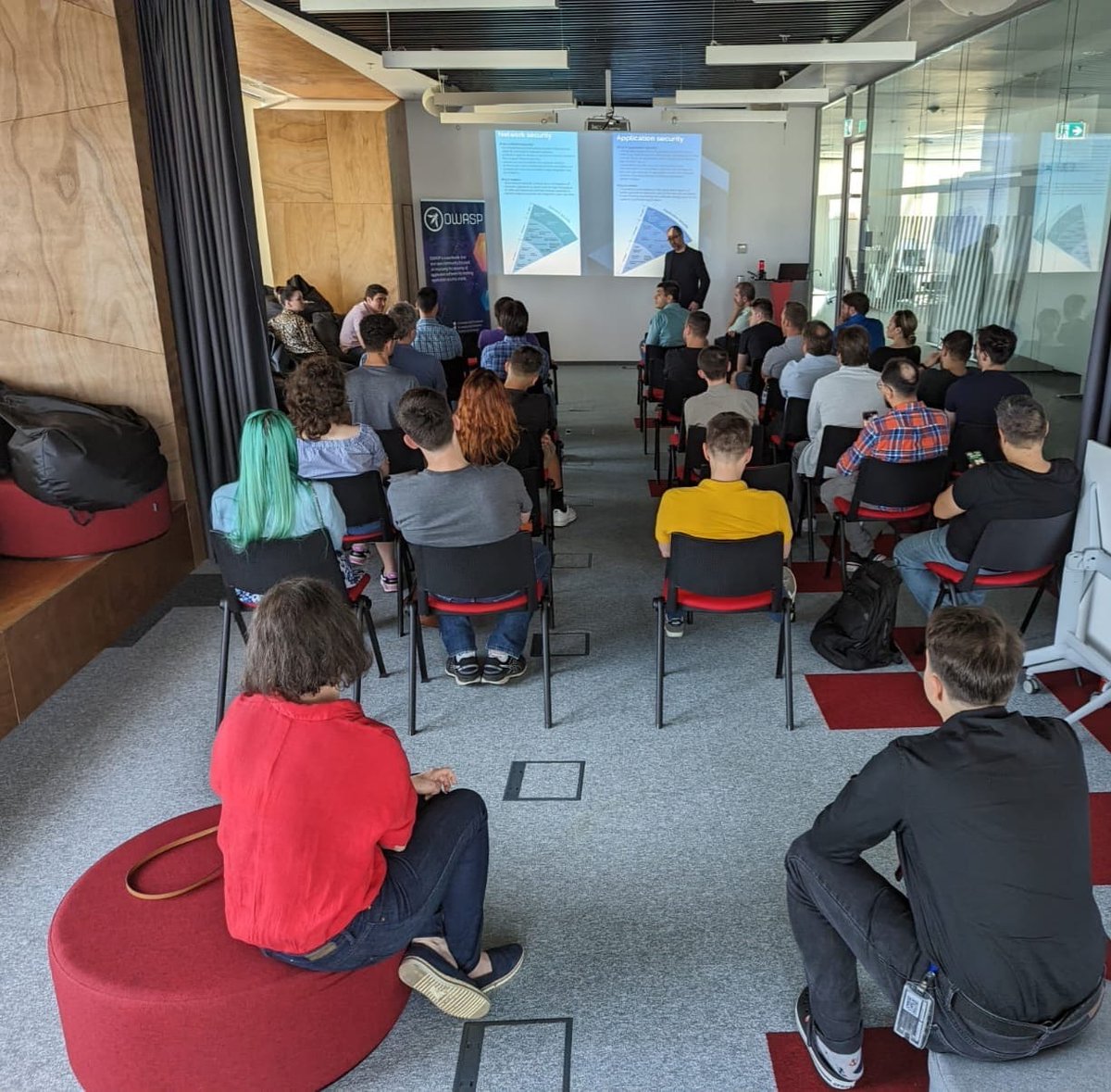 OwaspT's tweet photo. 🚀 What an incredible evening at #owasp #Timisoara! 🎙️ We would like to express a HUGE thank you to everyone who attended and also to our speakers! This event wouldn't have been possible without @visma who sponsored this unforgettable gathering of InfoSec professionals! 🙏 https://t.co/7IFPGJzPV6