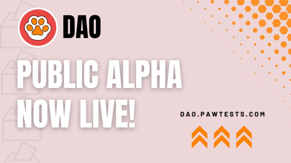 PawChain's tweet image. Community governance within #PawSwap has been a core goal from the very beginning. #PawChain has always taken community feedback and implemented accordingly. The official PawDAO provides further transparency and $PAW community empowerment! 

Come be heard! dao.pawtests.com