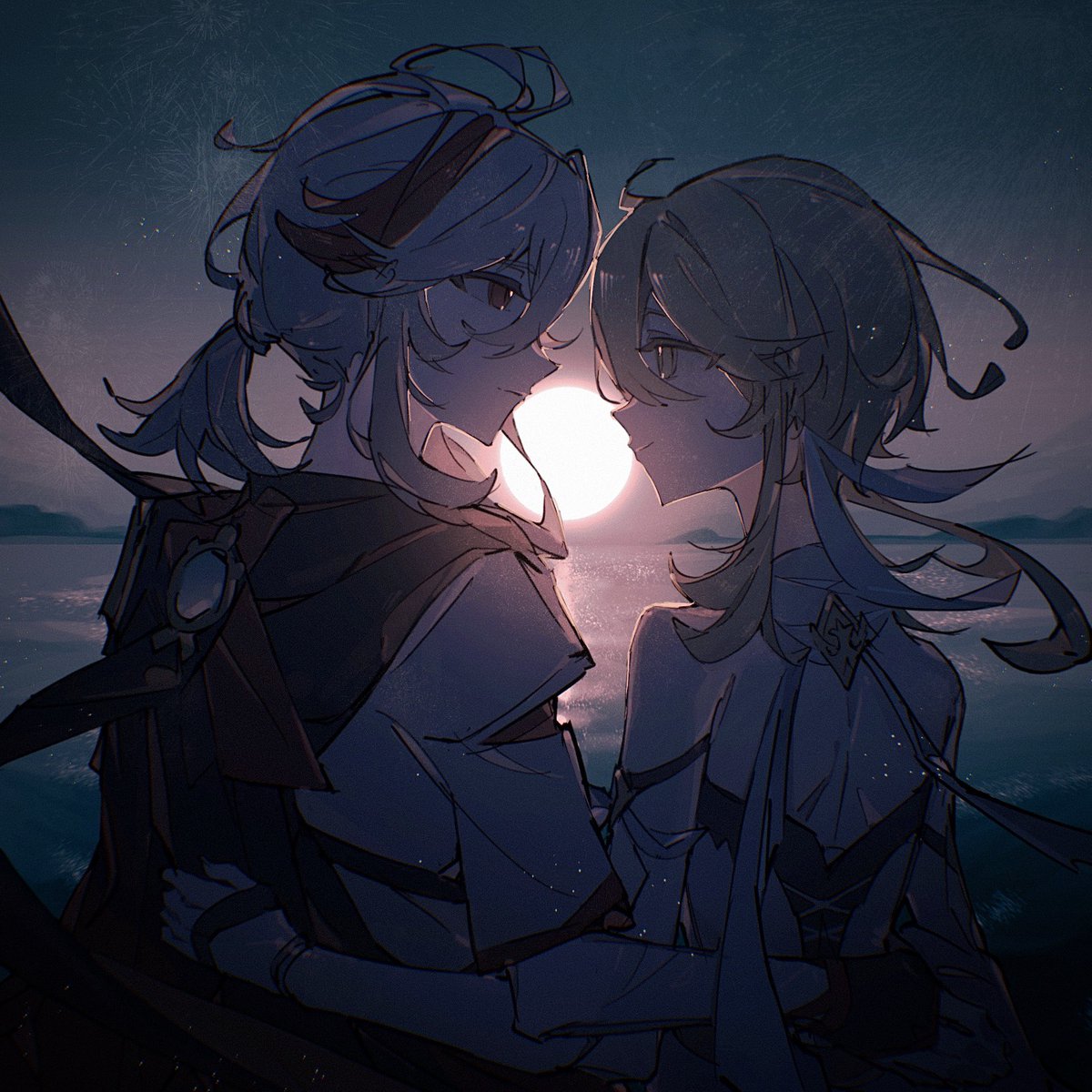 楓原万葉 ,蛍|ほたる(原神) 「3AM #万蛍 #kazulumi」|🍁のイラスト