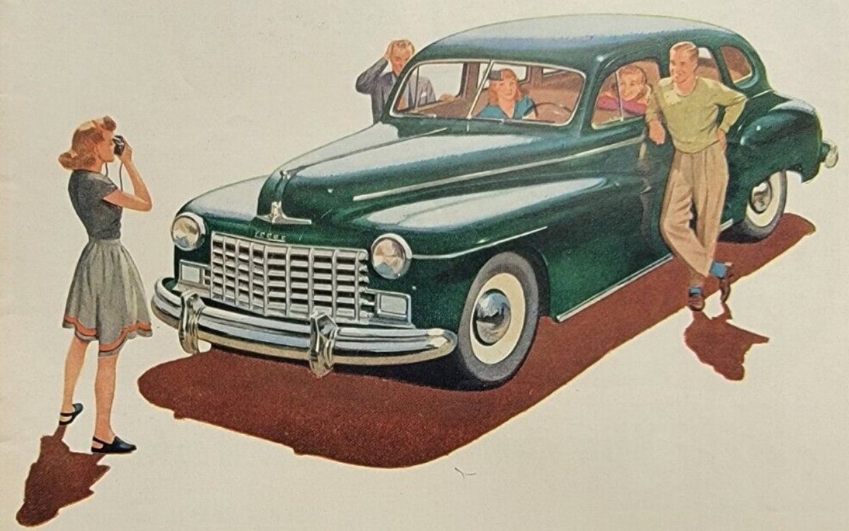 She: 'Say gruyère!' 1946 Dodge. #cars #Chrysler