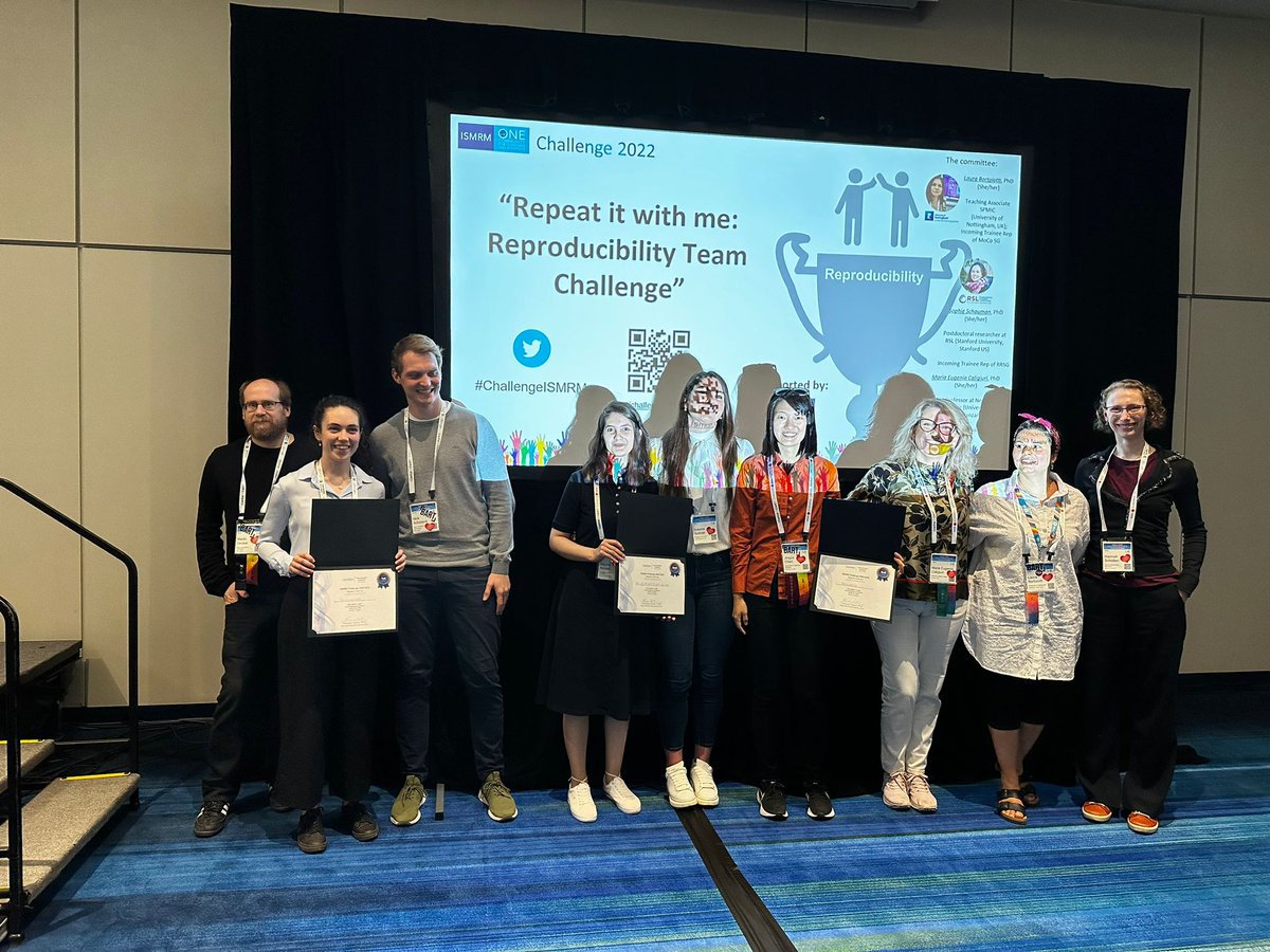 Congratulations to the UTE 31P 3D Rosette MRSI Reproducibility team for placing 2nd in the 2022-2023 @ISMRM #Reproducibility Challenge! This international collaborator was led by Assistant Professor Uzay Emir (@uzemye). #medphys #mrsi