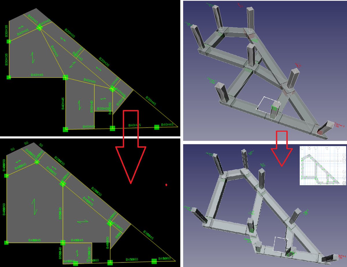 Reusing the foundation model in #FreeCAD #OSAFE #workbench with structure update.

<a href="/FreeCADNews/">FreeCAD (CAD+CAM+FEA)</a> 
github.com/ebrahimraeyat/…