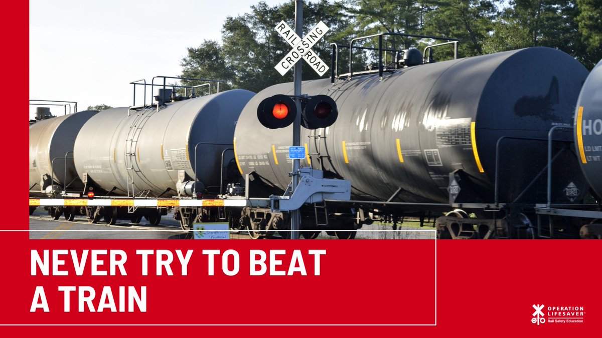 When it comes to a train, it’s no contest. Never try to beat a train!
#RailSafety