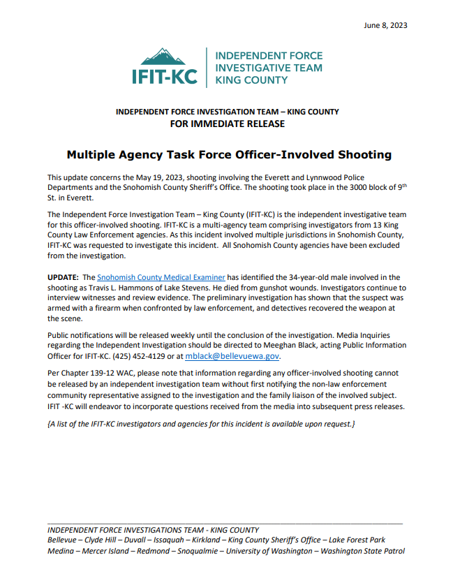 Bellevue, WA Police on Twitter "IFITKC update for the multiple agency