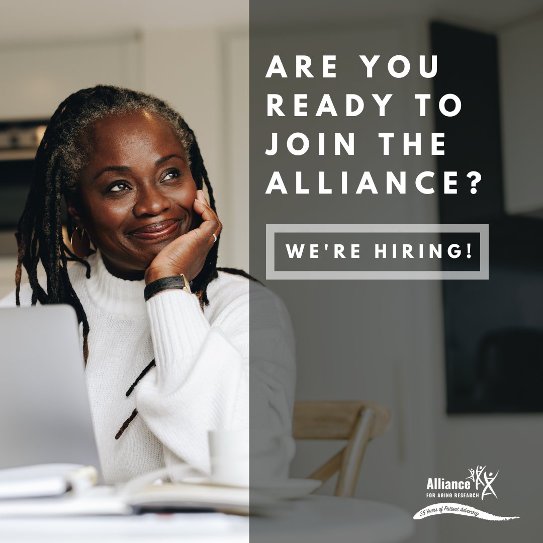 Are you passionate about fundraising? Are you interested in improving the health and well-being of older adults? Then Join the Alliance! We're hiring a Development Coordinator to enhance our mission! Learn more below: agingresearch.org/blog/were-hiri…