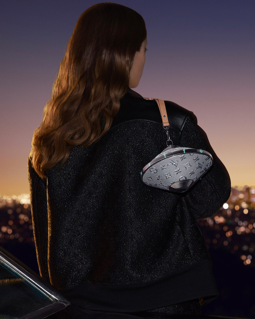 Louis Vuitton on X Louis Vuitton Horizon Light Up Speaker. Inspired by the iconic Toupie bag this versatile companion embodies Louis Vuitton s avant garde aesthetic reimagined in silver Monogram leath...