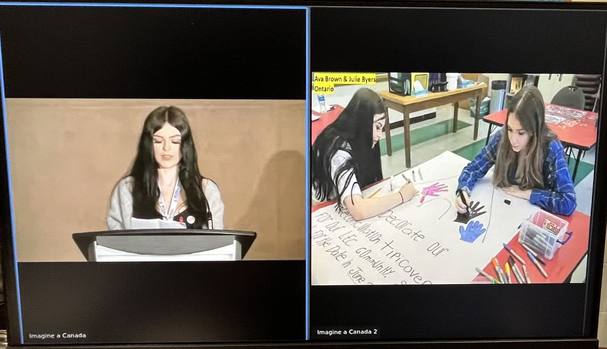 Alt_ContEd_LDSB's tweet image. So wonderful to see @KatarokwiLC students sharing their vision. We were tuned in from Kingston!