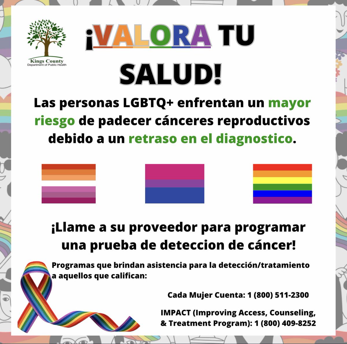 Para programar una evaluación, comuníquese con su proveedor. Para obtener más información sobre el cáncer y la comunidad LGBTQ, visite: cancer-network.org/cancer-informa…