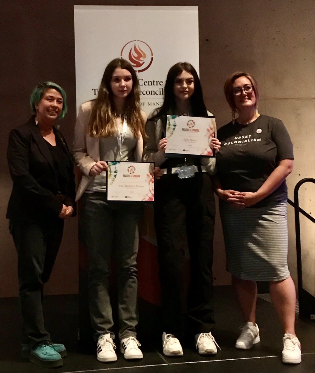 CJamEdu's tweet image. A day filled w/ youth voices sharing their #ImagineACanada vision for the future ⁦@NCTR_UM⁩; room filled w/ determination, energy,  + hope. So happy to have heard all these creative, inspiring ideas #youtharethechangeleaders ⁦@Alt_ContEd_LDSB⁩ ⁦@LimestoneDSB⁩