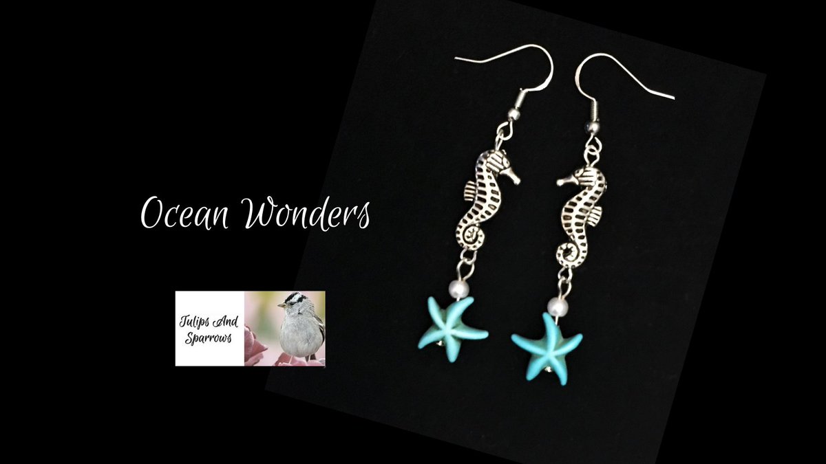 #seahorsejewelry #starfishjewelry #beachjewelry #pearlearrings #junebirthstone #seahorseearrings #starfishearrings #silverearrings #summerearrings #sealifeearrings tulipsandsparrows.etsy.com