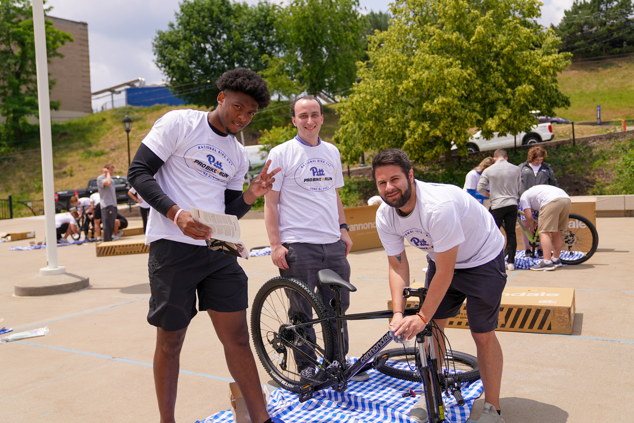 Pitt Panthers on X Today Pitt Athletics partnered with Pro Bike Run for the third year in a row to build bikes for local students This year the bikes were given to students