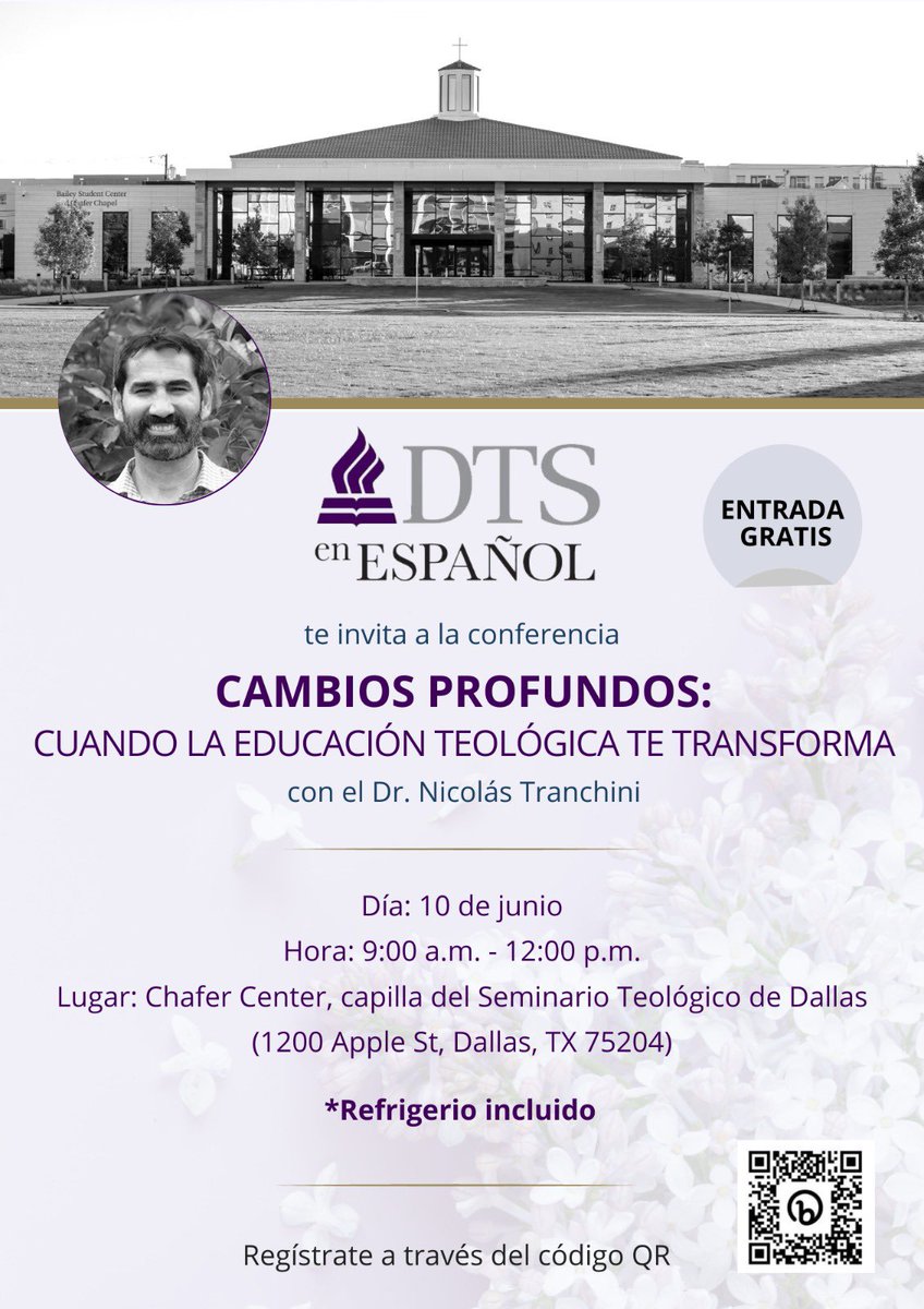 CambiosProfun2's tweet photo. Si vives en Texas, te invitamos a participar en la conferencia en el seminario Teológico de Dallas.

¡Esperamos verte! @DallasSeminary https://t.co/yuU1HXPDey