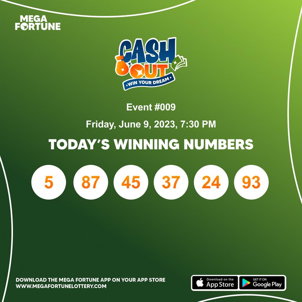 Mega Fortune Lottery on X: Congratulations to all our lucky winners for  today's Cashout game. Don't forget to play Sokoooo game tomorrow and you  could be part of our MEGA winners #megafortune696 #
