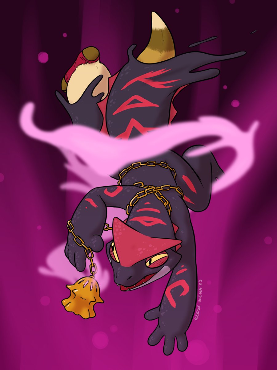 IkenaReese's tweet photo. Nazar, the trickster of Armello's dragon clan, likes to use illusions to sneak his way around. 

Making copies out of thin air does the job, but it always works better to transform a host into a beautiful reptilian clone~ https://t.co/XzHRWvTrTq