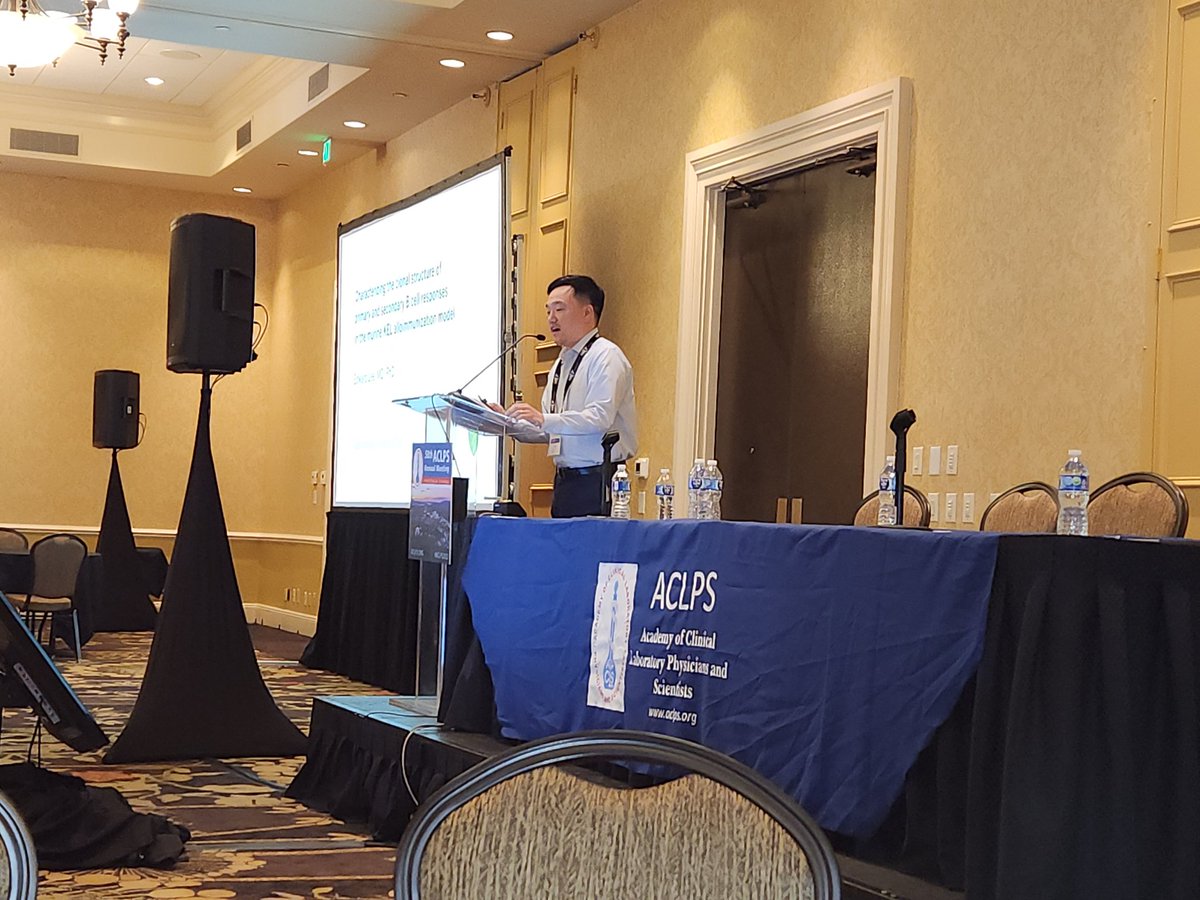 <a href="/Yale_LabMed/">Yale Lab Medicine</a>'s own <a href="/LeeEdward/">Edward Lee</a> giving a great talk on his research involving alloimmunization at ACLPS 2023 in Charlottesville. Great talk Ed!