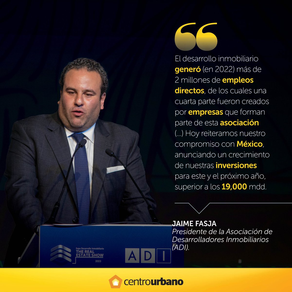 🏙️ | ¿Cómo llega el sector inmobiliario al cierre del 1S2023?

Checa el texto que preparó Jaime Fasja, presidente de <a href="/ADI_MEXICO/">ADI México</a>. 

💻👉🏼 acortar.link/LpXe0Z